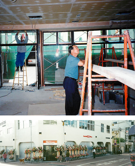 お客様が気軽に見て体感できるよう1階ショールームを改装