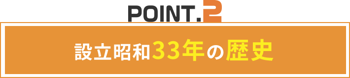 設立昭和33年の歴史